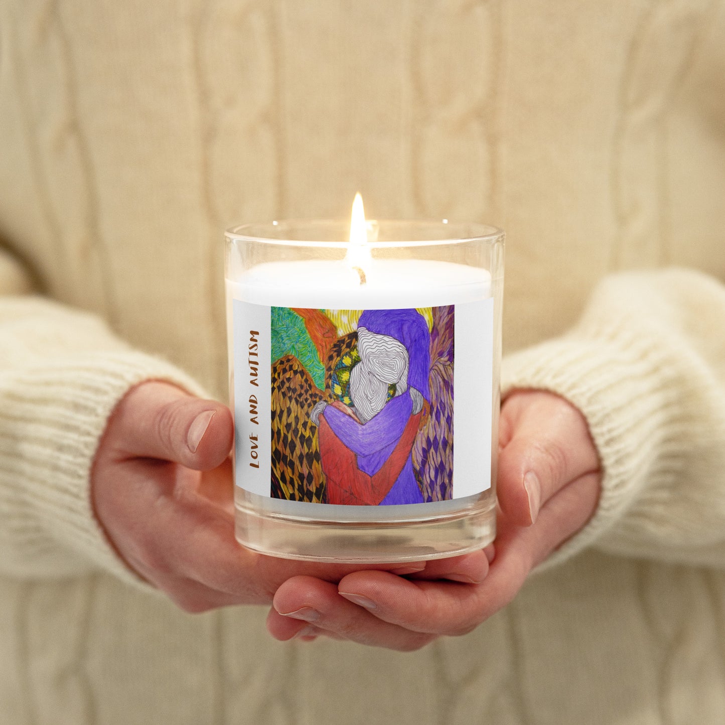 Glass jar candle