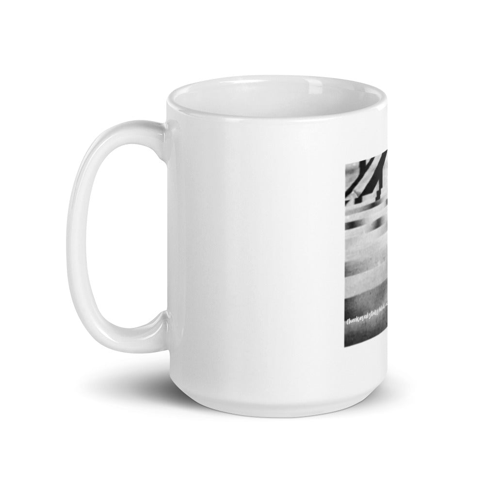White glossy mug