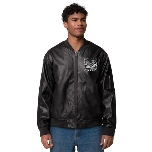 Leather Bomber Jacket
