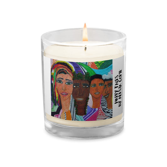 Glass jar soy wax candle